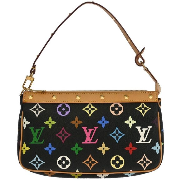 Louis Vuitton Black Multicolor Pochette Accessoires M92648 SL0033 195940 - Picture 1 of 7